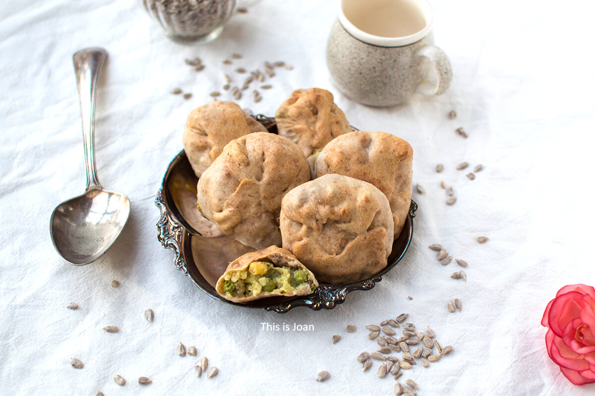 Vegan samosa van spelt