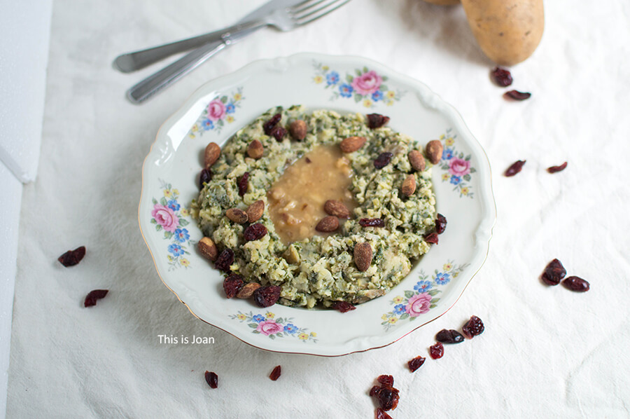 Vegan boerenkoolstamppot met jus